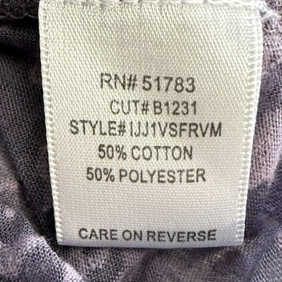 Vtg Y2K Eyeshadow Burnout Top Womens Sz L Distressed Purple Grunge Festival Rave - Picture 7 of 10